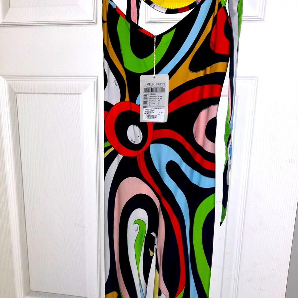 Pucci jumpsuit size xs & visor one size fit all.